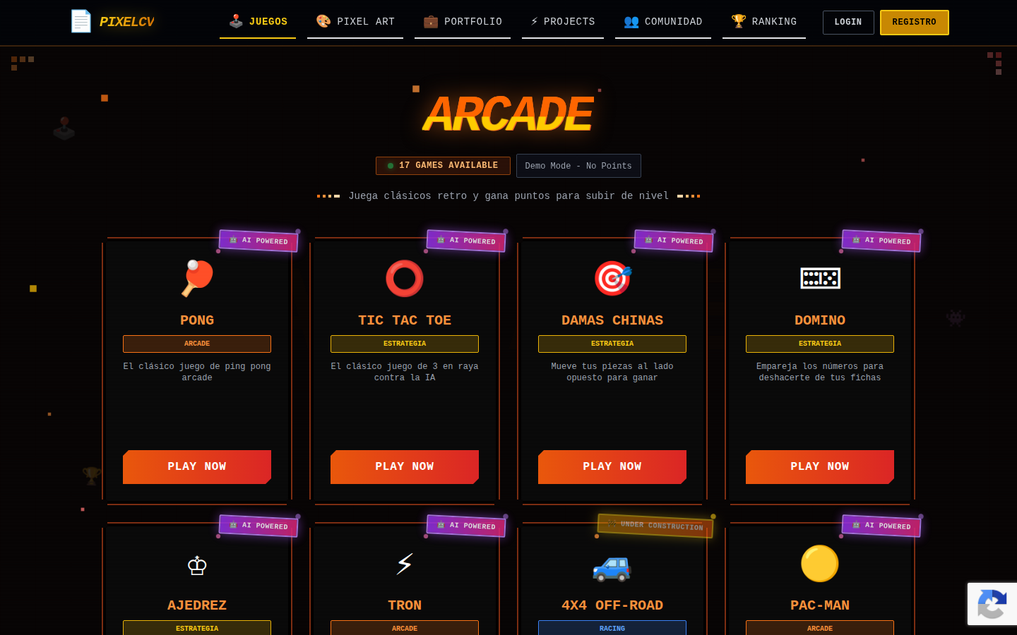 Captura: Arcade de juegos